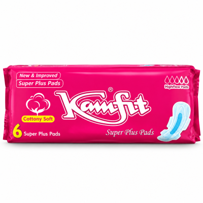 Kamfit Super Plus Sanitary Pads – 6 Pads