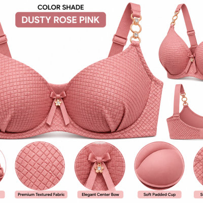 Ladies Premium Textured Padded Bra